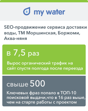 SEO-продвижение сервиса доставки воды